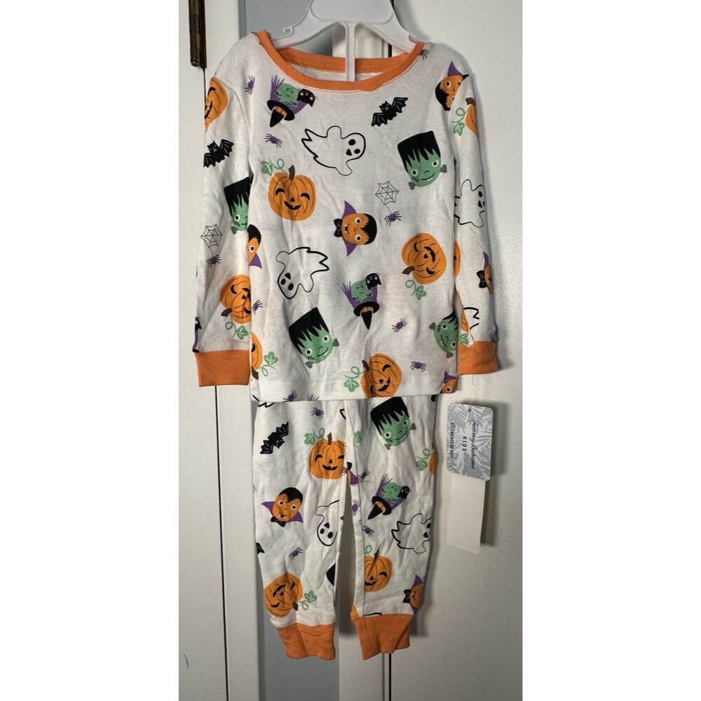 NWT Tommy Bahama White Halloween Pajamas 2 Piece Set Size 24 Mos Unisex